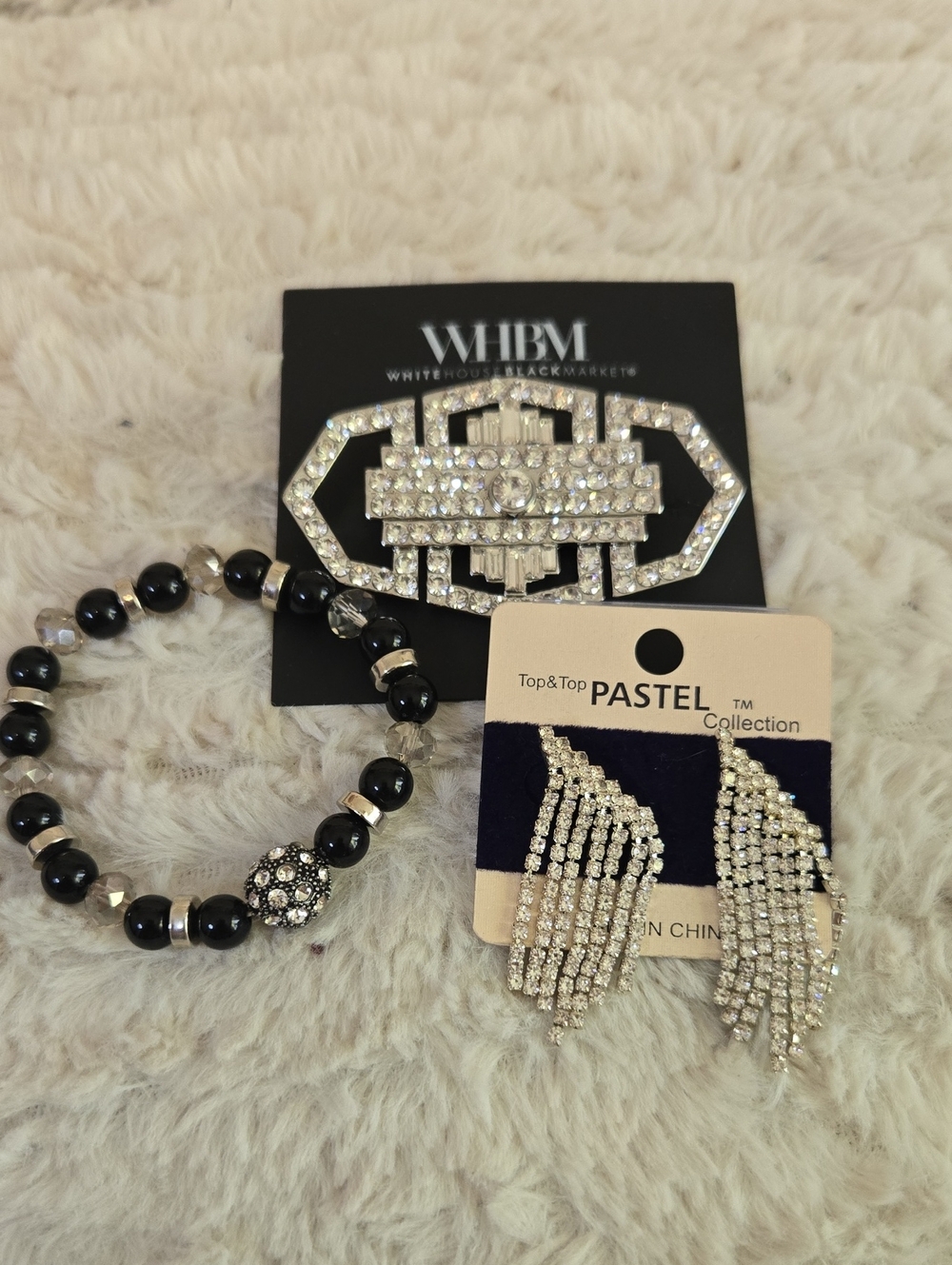 White House Black Market Pin With Matching Earrings And Bracelet